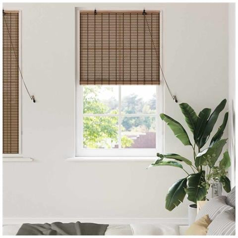 Tenda per Finestra con tende Marrone 90 x 160 cm Bambù - Foto 2