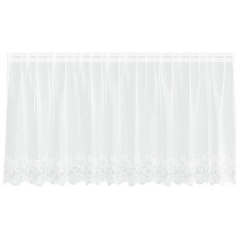 Tende con tende Floreale Bianco Poliestere - Foto 1