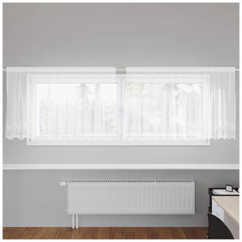 Tende con tende Floreale Bianco Poliestere - Foto 2