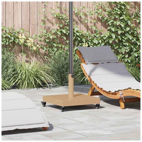 Base per Ombrello da Esterno Legno chiaro 45 x 45 x 31.5 cm - Foto 2