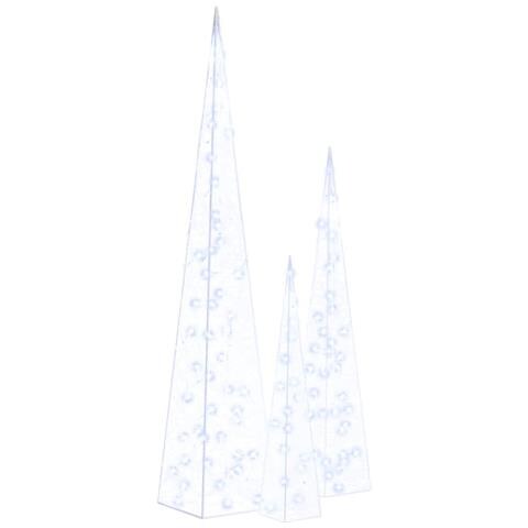 Lusso Casadino -  Set Coni Di Luce Led Acrilico Decorativo Blu 60/90/120 Cm - Foto 1