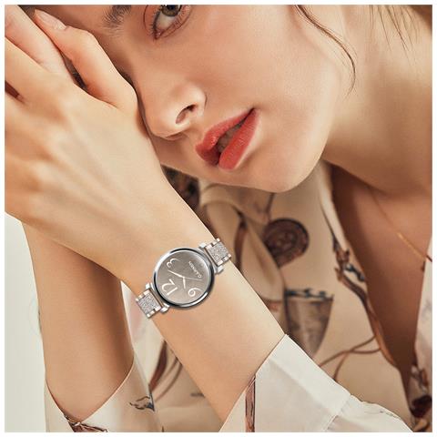 Elegante Cinturino In Acciaio Inossidabile Dorato Con Diamanti Compatibile Con Garmin Lily 2 - Foto 2