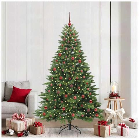 Albero di Natale artificiale con 300 LED Verde 210 cm PE e PVC - Foto 2