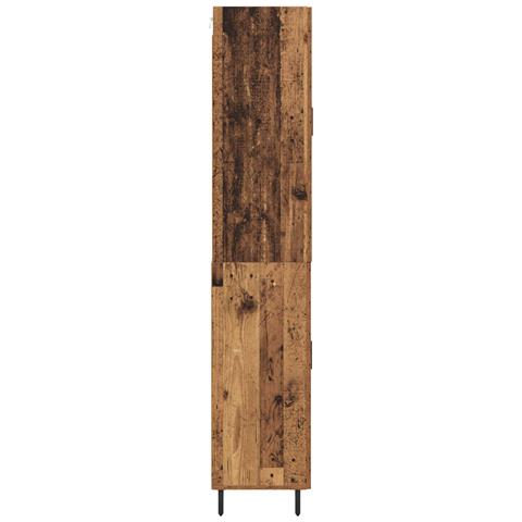 Credenza 2 pcs Legno vecchio Legno Stratificato e Vetro - Foto 9