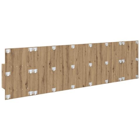Testata con Comodino 3 pcs Rovere artigianale Legno multistrato - Foto 9