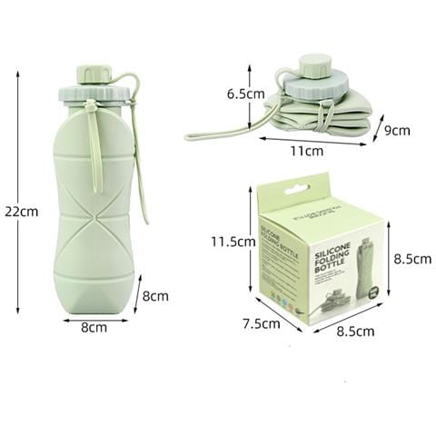 Borraccia Pieghevole 600ml - Kettle Portatile In Silicone Per Viaggi & Outdoor - Foto 4
