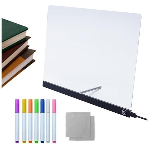 Lavagna Led Trasparente Fai-da-te - Tavola Da Disegno Acrilica Cancellabile Illuminata Con Usb-c Piccolo - Foto 2