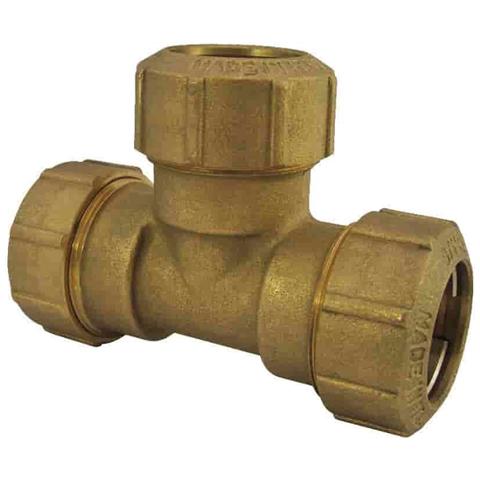 Raccordo A T Ottone Per Tubi Pe 20x20x20 Acqua Potabile E Gas - Foto 1