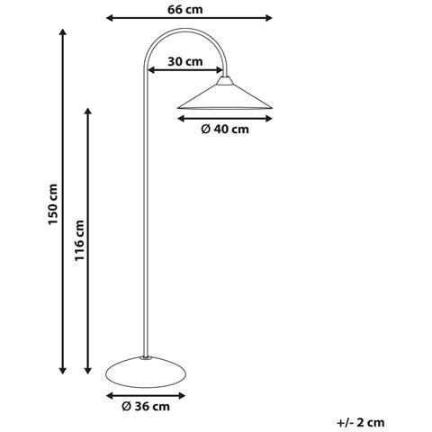 Lampada Da Pavimento Savegre Metallo Oro - Foto 7