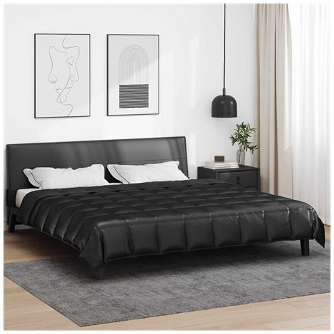 Piumone Completo Annuale Nero 220 x 240 cm Satin e Micropile - Foto 2