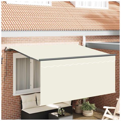Tenda Retrattile Crema 300 x 200 cm Poliestere e Alluminio - Foto 2