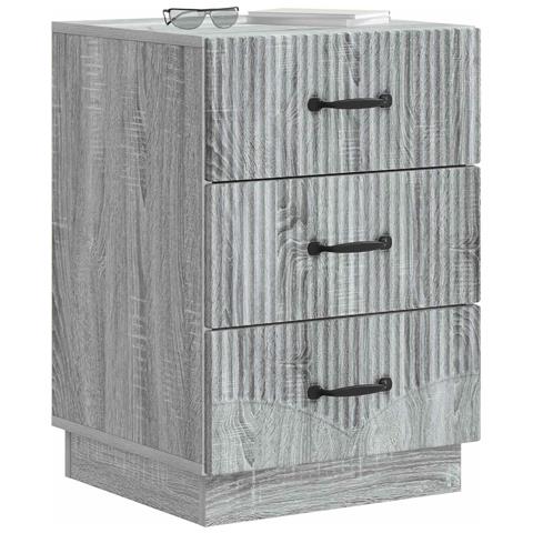 Armadio da Notte con cassetto Grigio Sonoma 43 x 41 x 63,5 cm - Foto 2