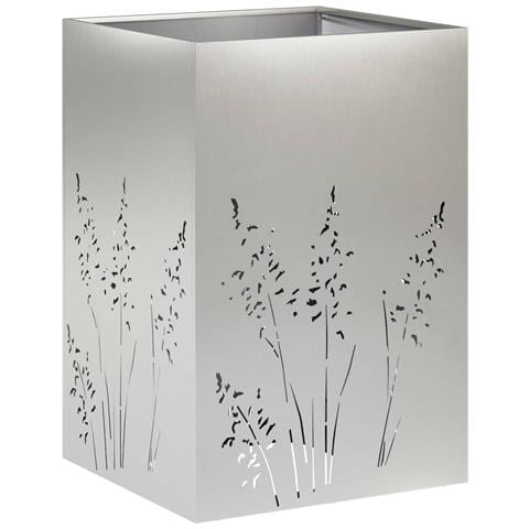 Vaso da giardino Argento 50 x 50 x 75 cm Acciaio Inox - Foto 1