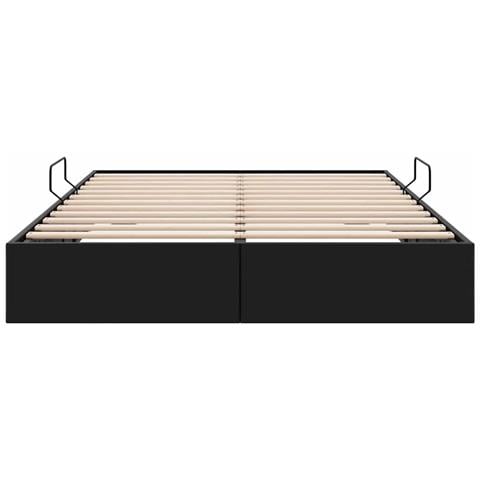 Letto con Contenitore Nero 153 x 203 cm Similpelle - Foto 10