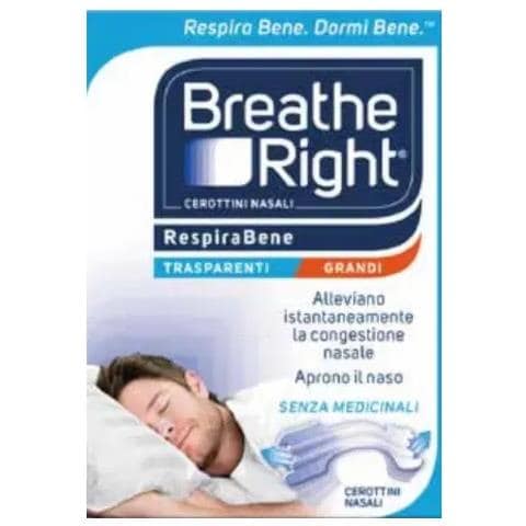 Cerotti Nasali Breathe Right Trasparenti Grandi 10 Pezzi - Foto 1