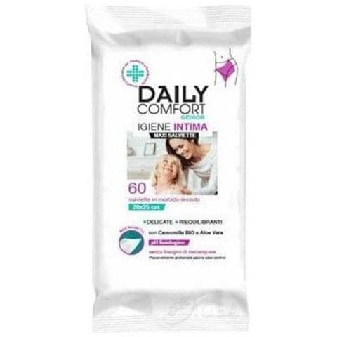 Daily Comfort Senior Panni Detergenti Igiene Intima 60 Pezzi - Foto 1