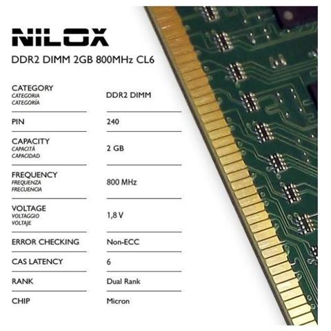 Ram Ddr2 Dimm 2gb 800mhz Cl6 - Foto 1