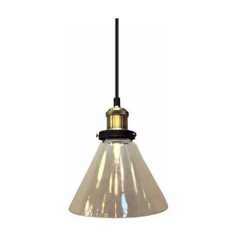Lampadario Pendente A Sospensione E27 Vetro Trasparente 180 Vt-7185 3738 - Foto 2