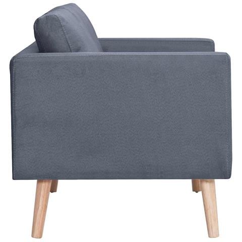 Divano a 2 Posti in Tessuto Grigio Scuro - Foto 2