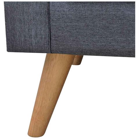 Divano a 2 Posti in Tessuto Grigio Scuro - Foto 5