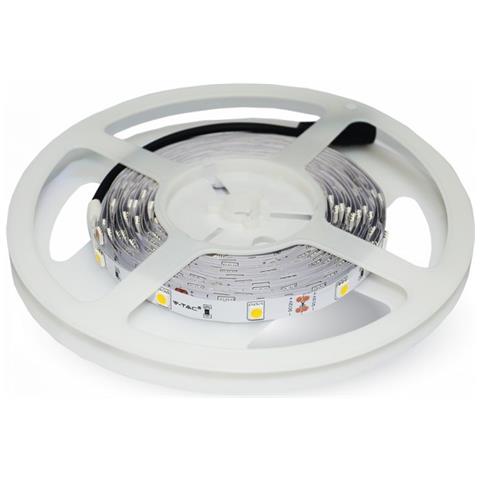 Striscia Led 3014 Monocolore Interno 204 Led / metro - Bobina Da 5 Metri Luce Fredda 6400k 2403 - Foto 1