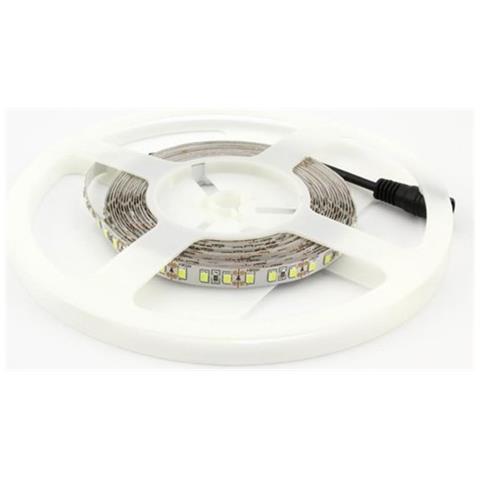 Striscia Led 3014 Monocolore Interno 204 Led / metro - Bobina Da 5 Metri Luce Fredda 6400k 2403 - Foto 2