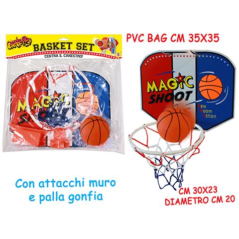 Gioco Basket Piccolo Con Palla Gonfia Diametro 20 Cm - Foto 1