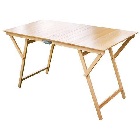 Tavolo Da Giardino Pieghevole Salvaspazio In Legno 70 X 140 - Foto 1