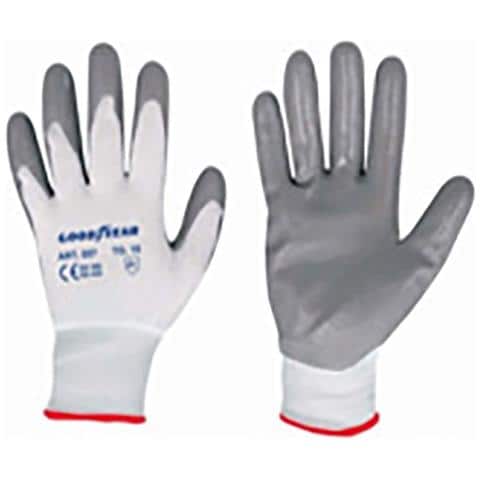 Guanti In Nylon E Nitrile Mod.g057 Taglia 10 Bianco /grigio Lavoro - Foto 4