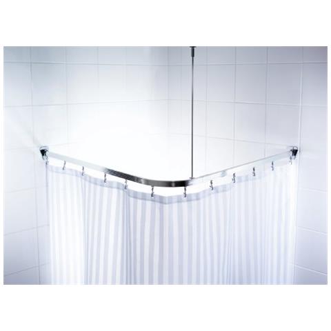 520000-350 - Supporto Per Tenda Da Doccia, 90 X 90 Cm, In Alluminio Lucidato - Foto 2