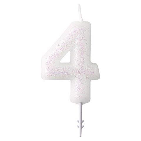 9904379 - Candela Con 4 Cifre, Colore: Bianco / rosa - Foto 1