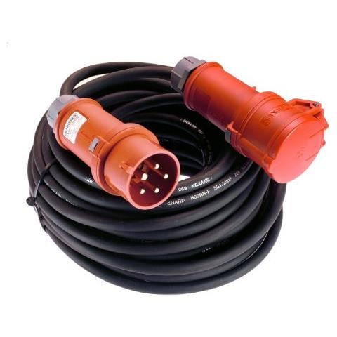 Cavo Prolunga Cee, 10 M H07rn-f 5 G6, Poli 400 V / 32 A / 5, 1 Pezzo, Colore: Nero, 61031 - Foto 1