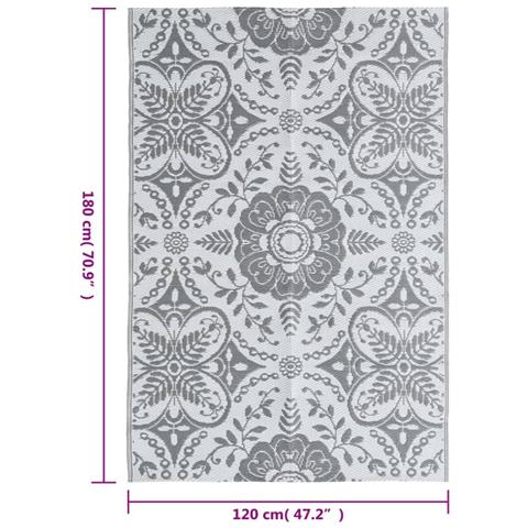 Tappeto Da Esterni Grigio Chiaro 120x180 Cm In Pp - Foto 6