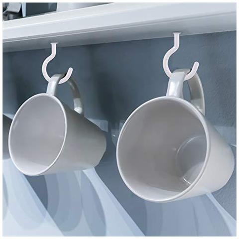 10 Pezzi Di Soffitto Hook Ganci Heavy Duty Impianto Ganci A Vite Per Bagno Cucina Giardino Pensile A Soffitto 2 Pollici Bianco - Foto 2