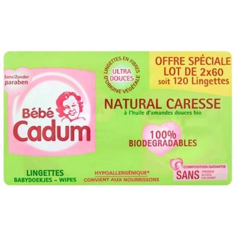 Igiene e benessere salviette per neonati naturale Caresse 120 unit? - Set di 3 - Foto 1