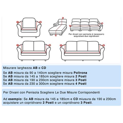 Copridivano Antimacchia Elasticizzato Penisola Componibile Tinta Unita Modello Perfetto 1+1 Grigio Chiaro - Foto 10