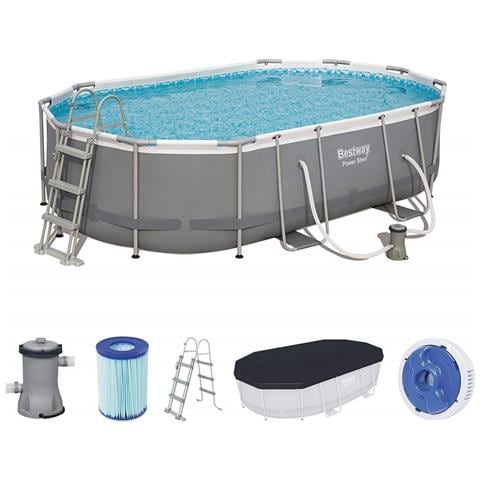 Piscina Power Steel Frame Ovale Cm. 488x305x107 Con Pompa - Foto 2