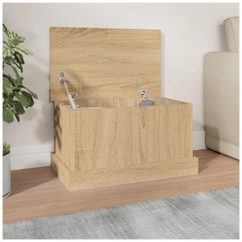 Contenitore Rovere Sonoma 50x30x28 cm Legno Multistrato - Foto 6