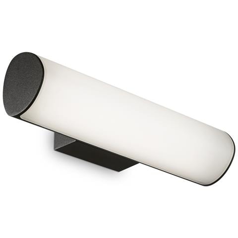 Applique Da Parete Contemporaneo Etere Alluminio Nero Led 9,5w 3000k Ip44 - Foto 1