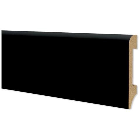 Battiscopa Bc Spazzolato In Polimeri Equalwood Hi-tec 75x14mm Nero, Bianco, Alluminio Ecc. - Nero - Foto 1