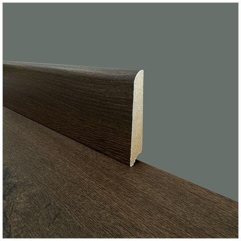 €2,99ml - Battiscopa In Fibra Di Legno Coordinato Gamma Laminati 70x15 Inclinato Vari Decori - Kuba (quercia Thermo) - Foto 1