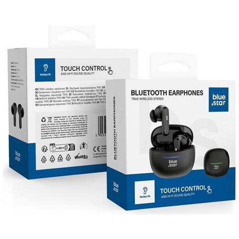 Auricolare Bluetooth 5.4 Tws Bk44 Stereo In-ear Blackper Smartphone - Foto 5