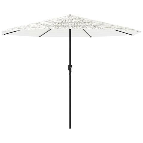Ombrellone Giardino Con Palo In Acciaio Bianco 324x324x247 Cm - Foto 2