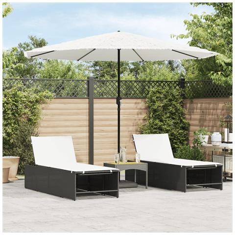 Ombrellone Giardino Con Palo In Acciaio Bianco 324x324x247 Cm - Foto 1