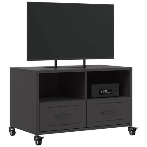 Mobile TV Nero 68x39x43,5 cm in Acciaio - Foto 2