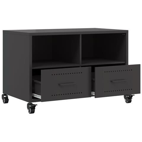 Mobile TV Nero 68x39x43,5 cm in Acciaio - Foto 10