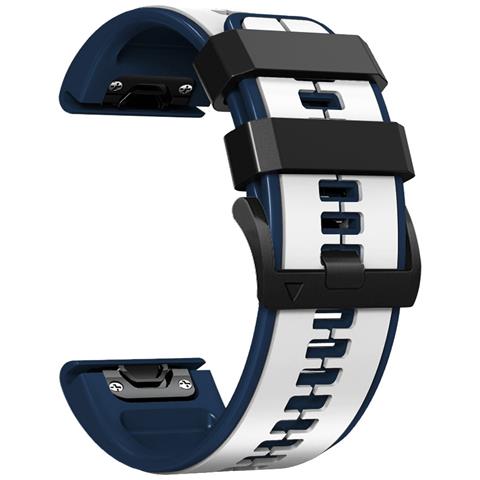 Cinturini Per Orologi In Silicone Morbido Da 26 Mm Per Garmin Fenix 6x /fenix7x / 7x Pro, Coros White - Foto 1