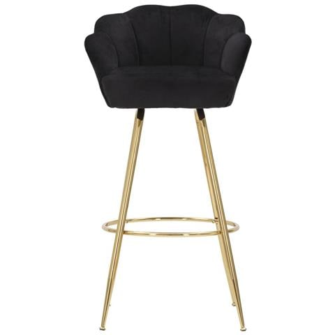 Sgabello Bar Vienna Nero Cm 55x53x110 - Foto 2