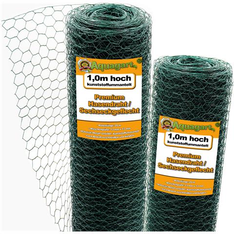 20m Rete Metallica Esagonale, Recinto Per Polli, Rete Per Conigli, Gabbia Per Conigli Verde, Recinzione Per Conigli 100cm - Foto 1