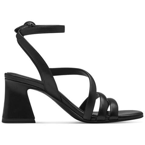 Black Elegant Open Sandals Sandali Pelle Scarpe Donna Nero Eu 37, 1-28377-42 001 - Foto 3